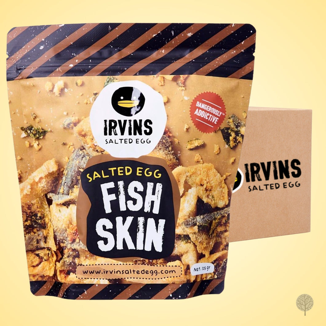 Irvins Salted Egg Fish Skins - 95g x 24 pkts Carton