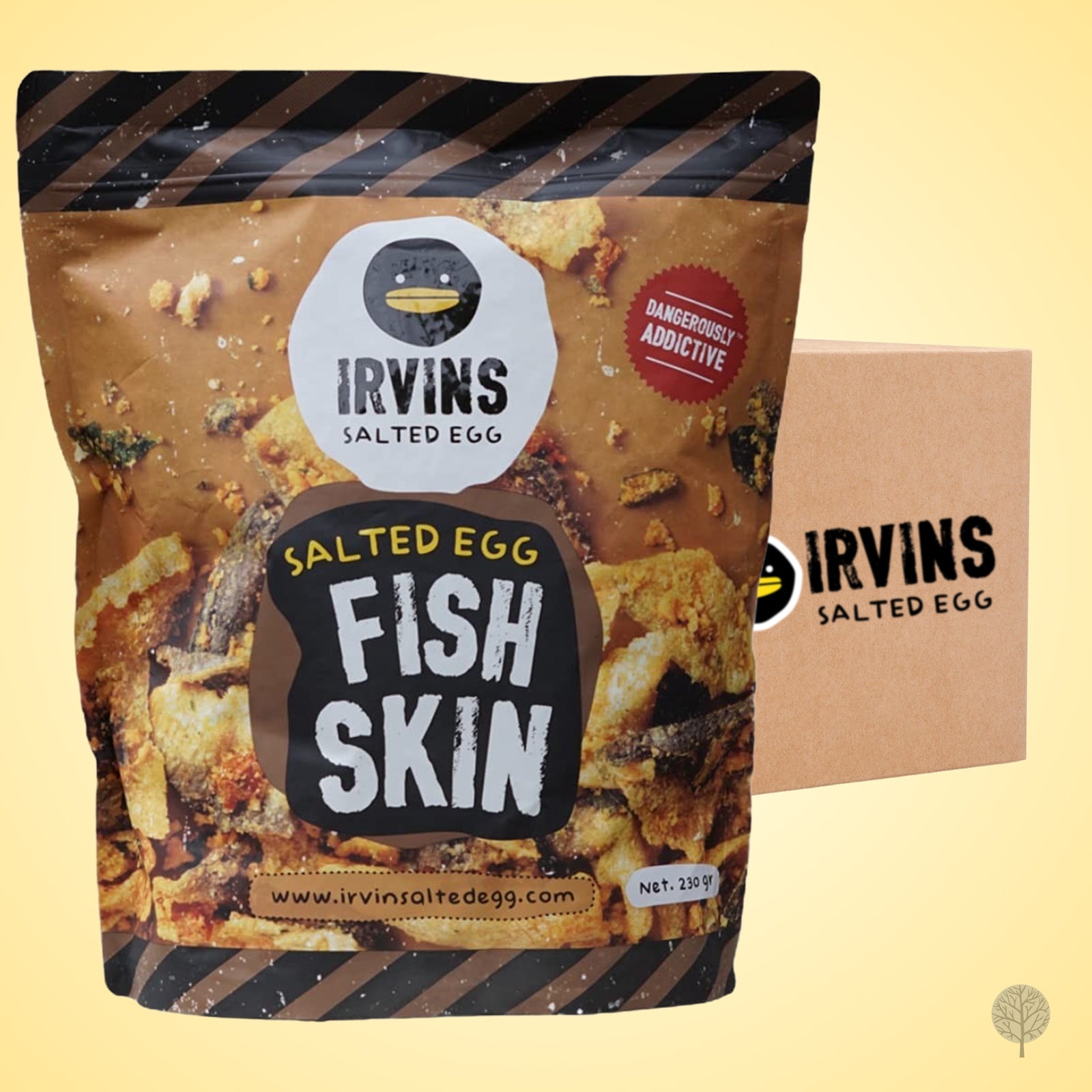 Irvins Salted Egg Fish Skins - 210g x 12 pkts Carton