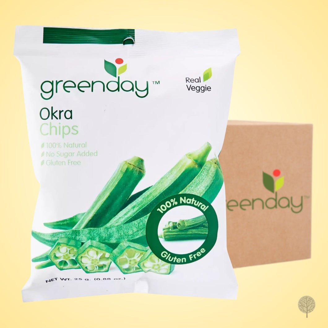 Greenday Veg Chips - Okra - 25g x 36 pkts Carton