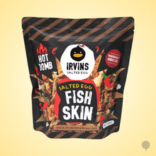 Load image into Gallery viewer, Irvins Salted Egg Hot Boom Fish Skins - 95g x 24 pkts Carton
