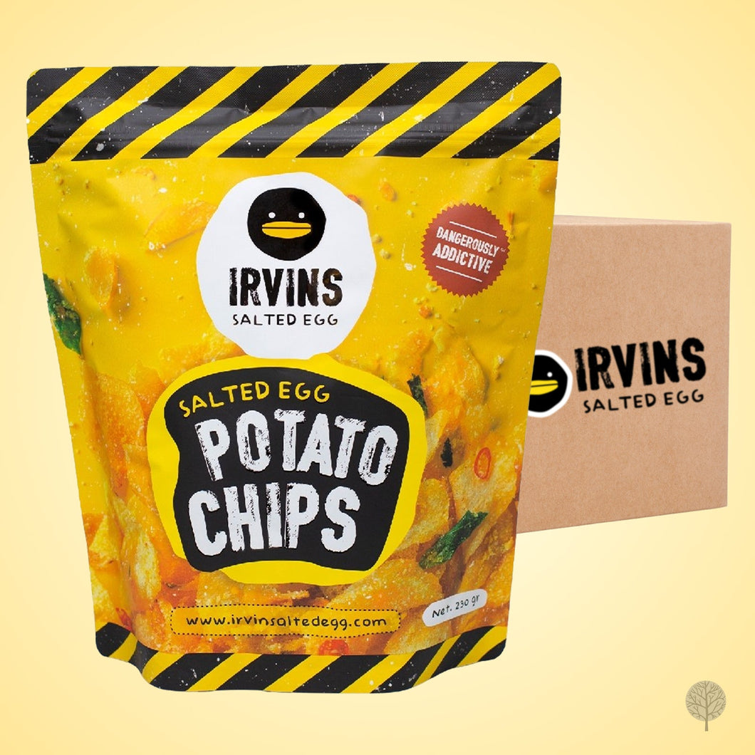 Irvins Salted Egg Potato Chips - 210g x 12 pkts Carton