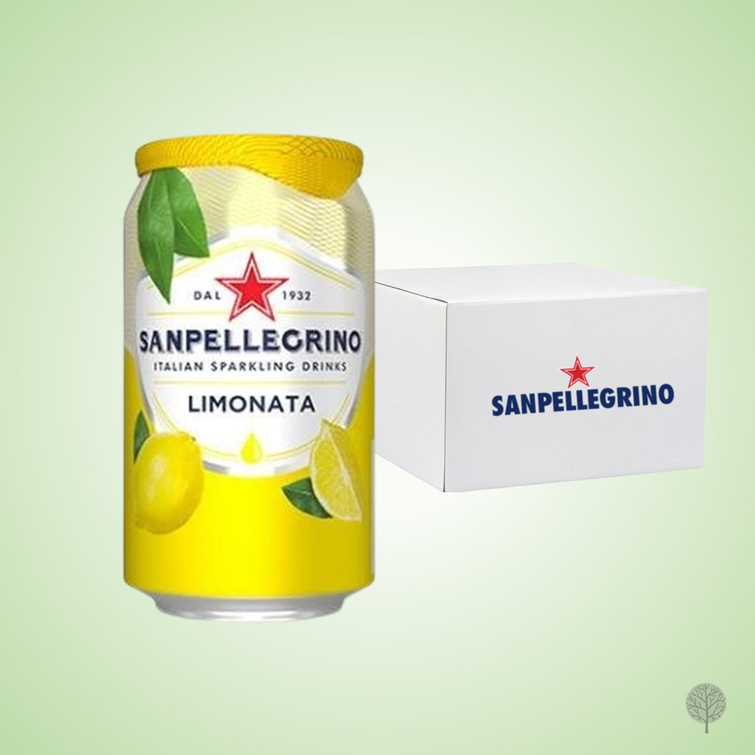 Sanpellegrino Sparkling Limonata Drink - 330ml x 24 cans Carton