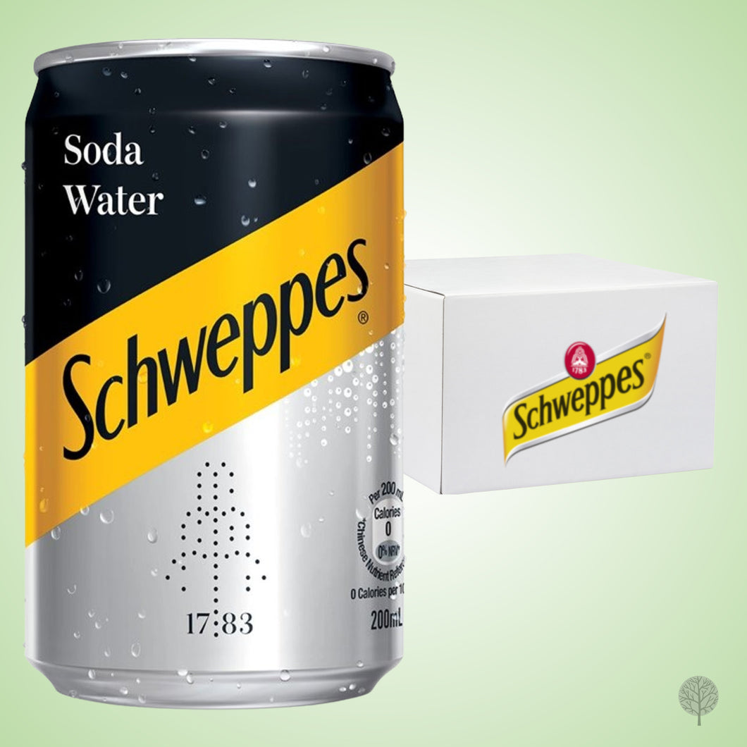 Schweppes Soda Water - 330ml x 24 cans Carton